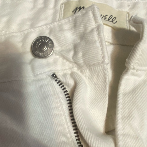 Madewell White High Waist Shorts Crisp Denim Style - Picture 9 of 14